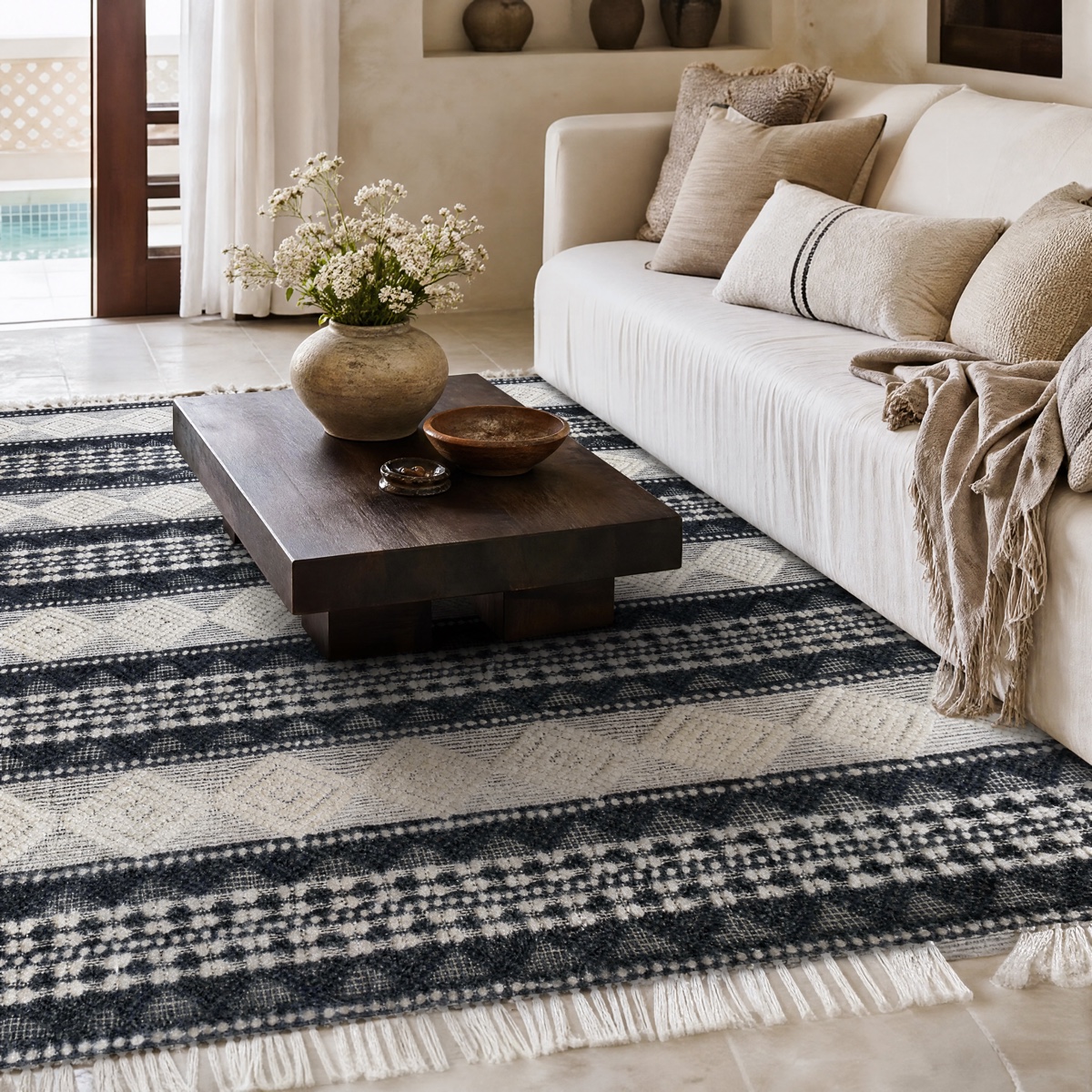 Handwoven Moroccan Wool Rug - Image 2